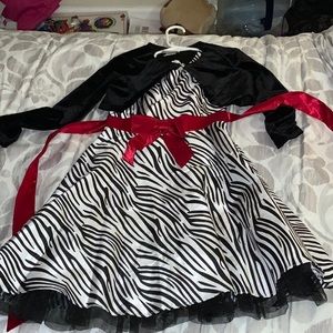 Zebra Print Dress with jacket
